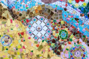 Barcelone mosaïques Gaudí vue panoramique