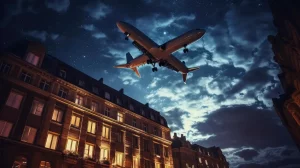 avion atterrissage Montréal nuit, Air Canada Paris CDG YUL