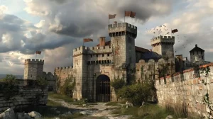 château médiéval douves tuffeau