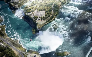chutes niagara canada vue aerienne carte