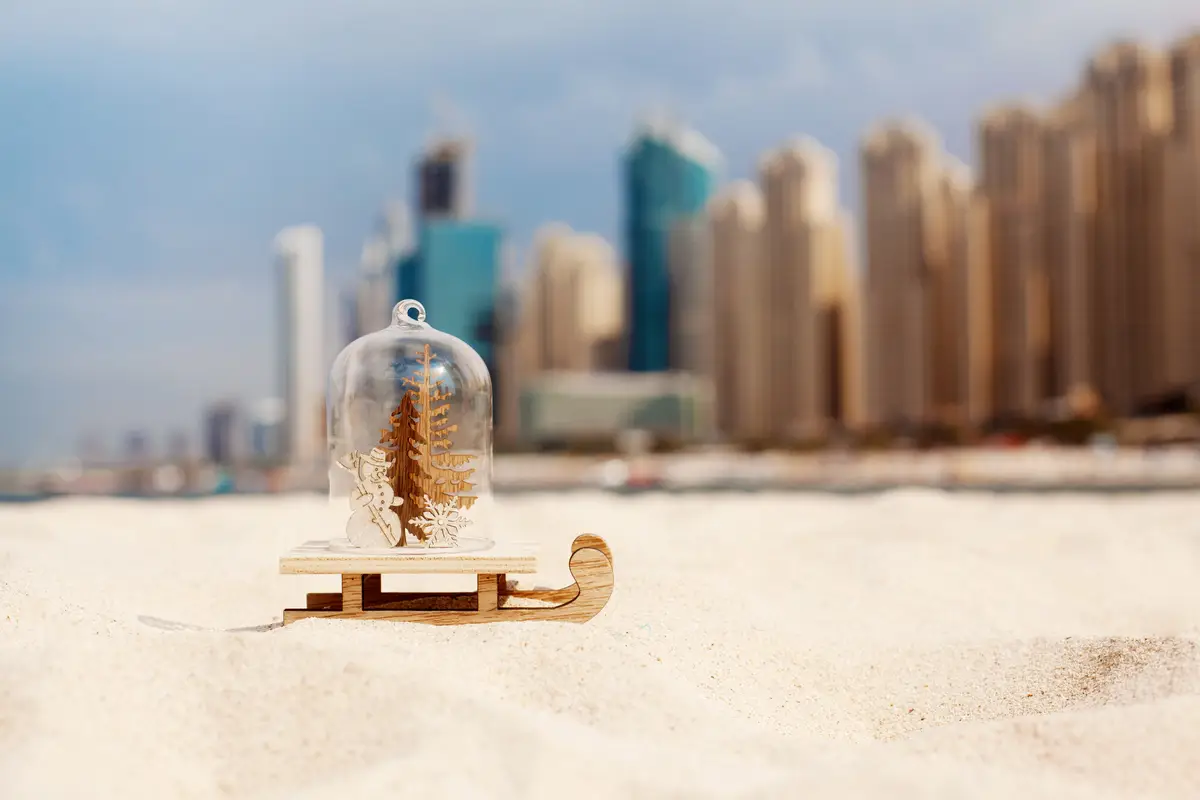 Dubaï février soleil plage Burj Khalifa
