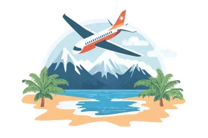 avion atterrissage reunion volcan plage turquoise