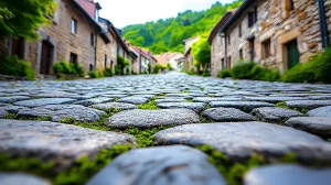 village Cévennes ruelles pavées schiste panorama