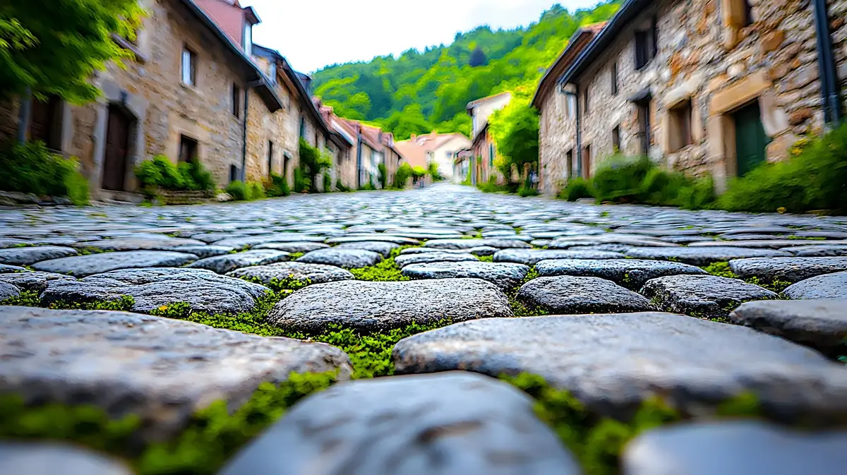 village Cévennes ruelles pavées schiste panorama