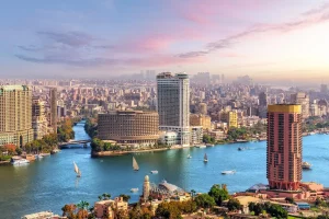 Cairo skyline sunset