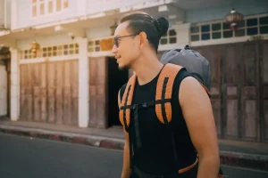backpacker asia street