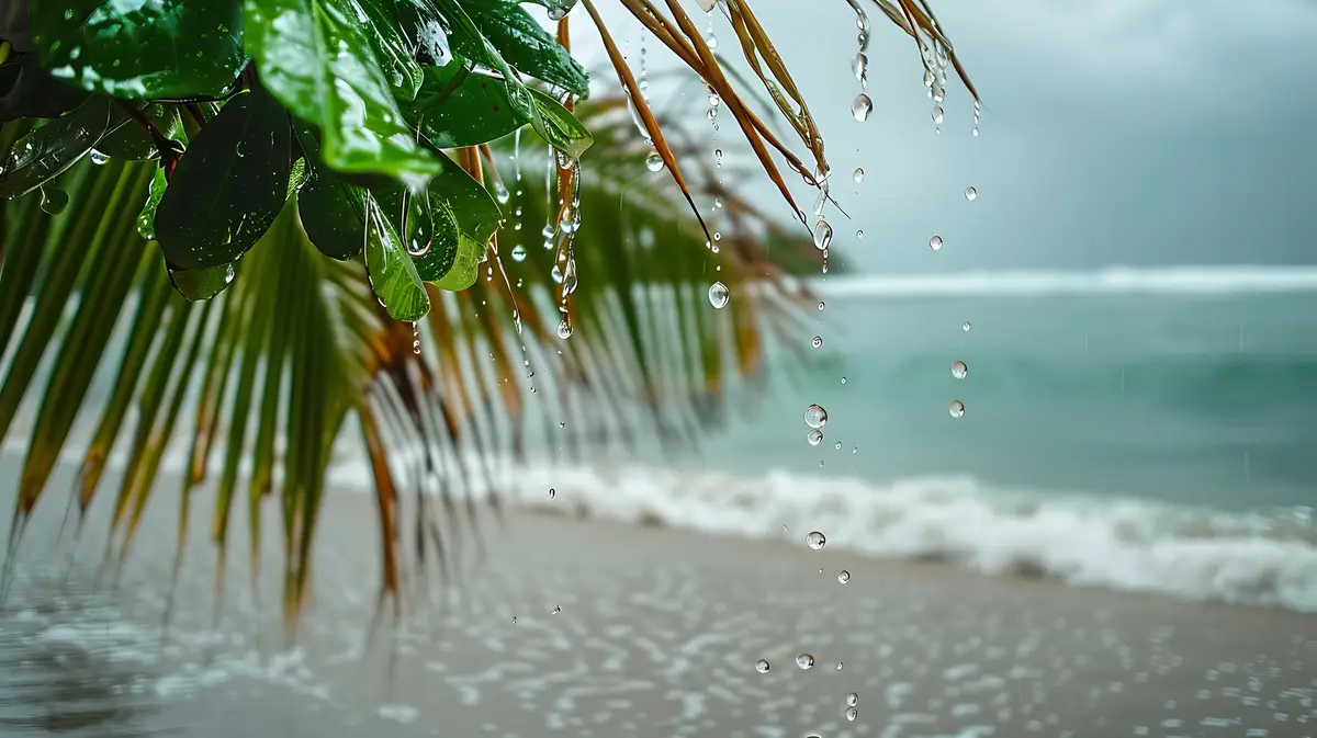 plage martinique pluie soleil