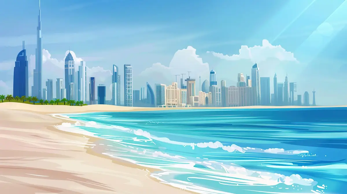 dubai skyline beach