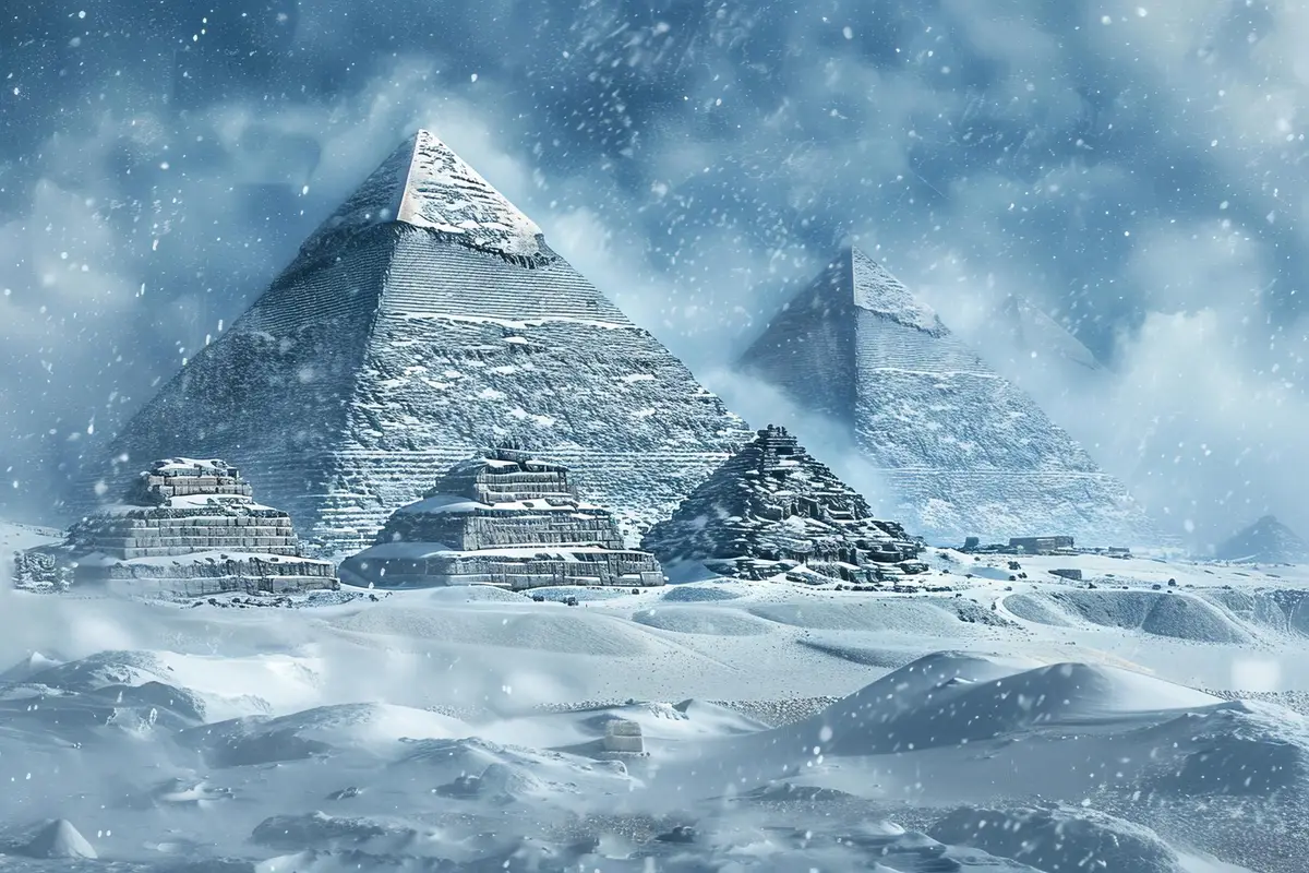 pyramids nile winter
