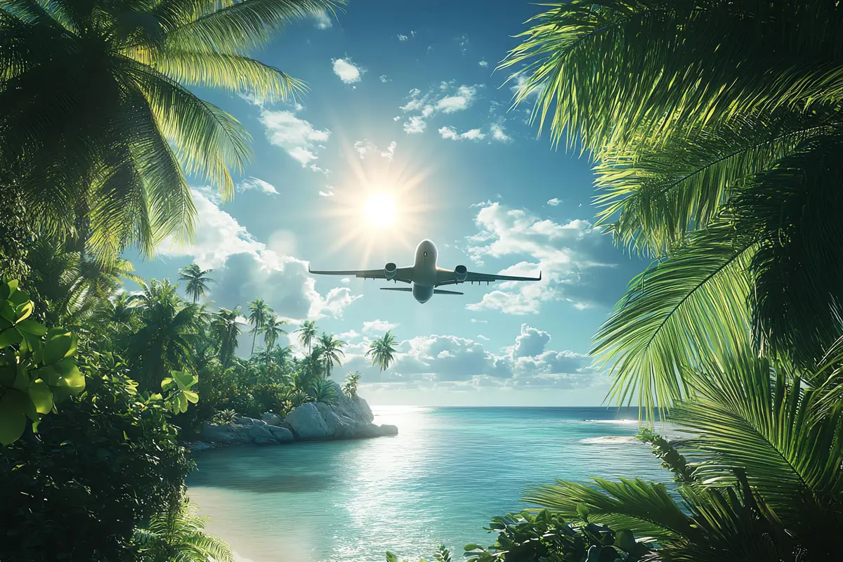 avion île tropicale